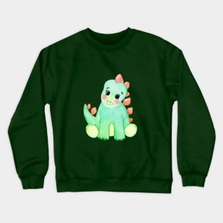 Cute green baby dinosaur Crewneck Sweatshirt